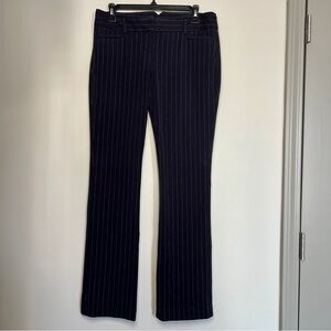 Express Navy Pinstripe Low Rise Dress Pants size 4R